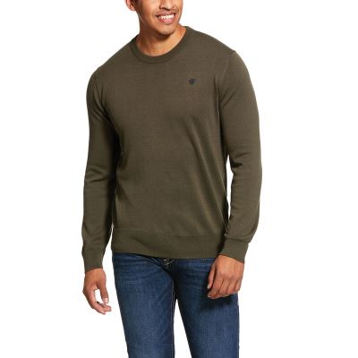 Ariat Crew Neck - Trui DiepOlijfgroen Heren - 10544-052